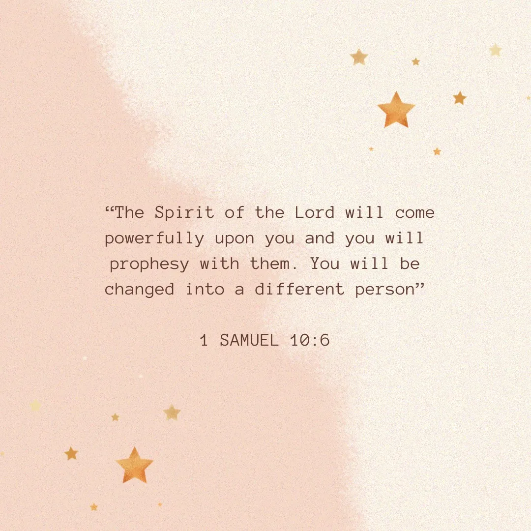 1 Samuel 10:6 on being changed into a different person, with gold stars